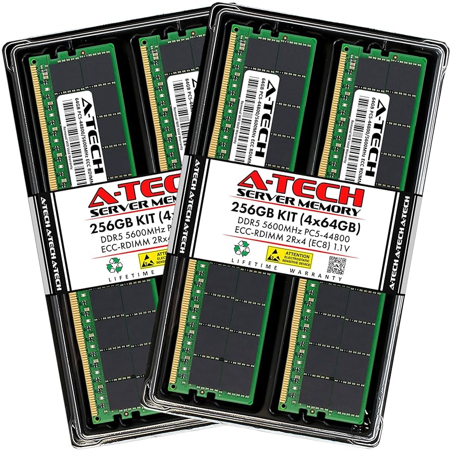 ADTEC DDR4 288pin RDIMM 16GB 4枚 64GB A-Tech 16GB DDR5 4800MHz PC5-38400 ECC RDIMM 1Rx8 (EC8 10x4